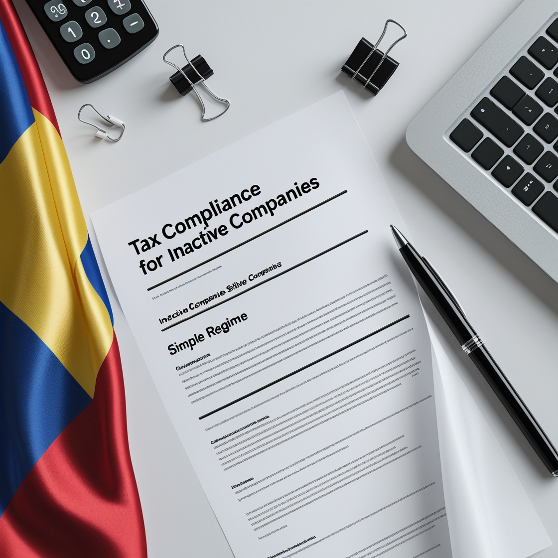 Colombian annual Inactive Company Tax Filing Simple Regime